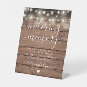 追悼の木の糸の光素朴を愛して 台座サイン (正面)