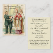 追悼の確認少年の神聖カード – - 名刺 (正面/裏面)