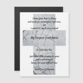 追悼の磁気挨拶カード (正面/裏面)