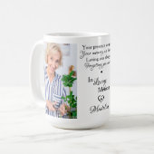 追悼の記念の記念を愛する思い出の写真 コーヒーマグカップ (正面左)