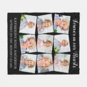 追悼の記念の記念カスタム記念フォトコラージュ フリースブランケット (正面(横))