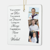 追悼の記念の記念モダン酒3枚 セラミックオーナメント (左)