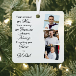 追悼の記念の記念モダン酒3枚 メタルオーナメント