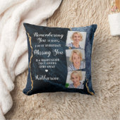 追悼の詩パーソナライズされた3枚 クッション (ブランケット)