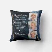 追悼の詩パーソナライズされた3枚 クッション (裏面)