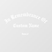 追悼の賛辞の巨人 ウィンドウサイン (シート)