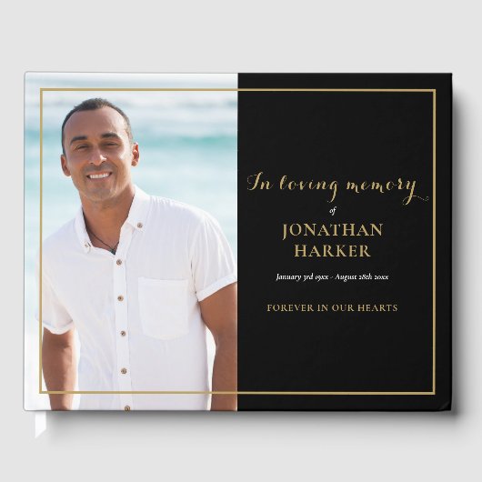 追悼の追悼の意を表した写真 ゲストブック (正面)