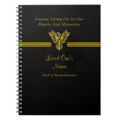 追悼の追悼の本、黄金の上昇フェニックス ノートブック (正面)