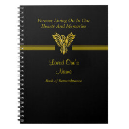 追悼の追悼の本、黄金の上昇フェニックス ノートブック