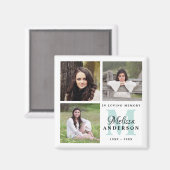 追悼の追悼モノグラムカスタム写真 マグネット (正面/裏面)