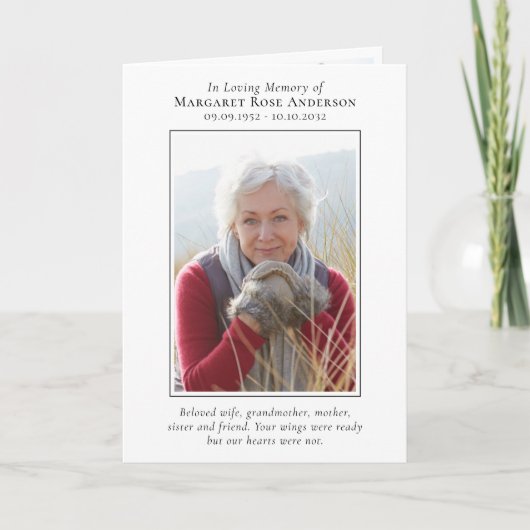 追悼の追悼写真コラージュ記念碑を愛して ノートカード (正面)