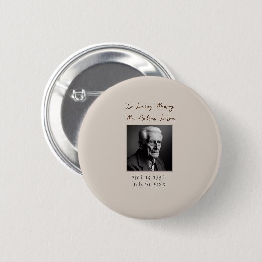 追悼の追悼記念の記念の品を愛で 缶バッジ (正面&裏面)