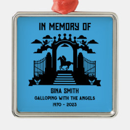 追悼の馬の乗り馬の葬儀 メタルオーナメント