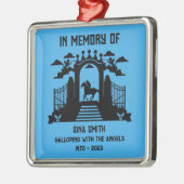 追悼の馬の乗り馬の葬儀 メタルオーナメント (左)