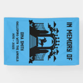 追悼の馬の乗り馬の葬儀 横断幕 (横)