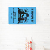 追悼の馬の乗り馬の葬儀 横断幕 (インサイチュ)