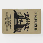 追悼の馬の乗り馬の葬儀 横断幕 (横)