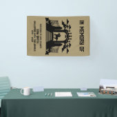 追悼の馬の乗り馬の葬儀 横断幕 (トレードショー)