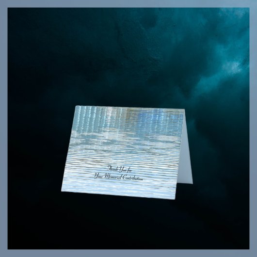 追悼へのご寄付に感謝、お写真のリフレクション サンキューカード