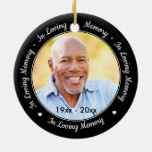 追悼を愛しパーソナライズされたてモダン セラミックオーナメント (裏面)