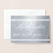 追悼エレガントカード 箔カード (封筒付き正面)