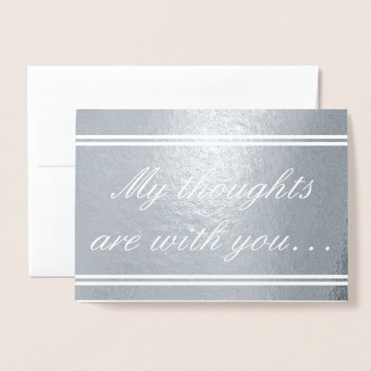 追悼エレガントカード 箔カード (封筒付き正面)