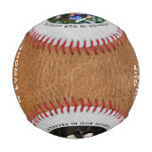 追悼カスタムの2写真を愛の記憶に 野球ボール (裏面)