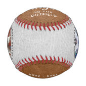 追悼カスタムの2写真を愛の記憶に 野球ボール (正面)