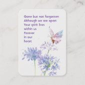 追悼カスタム記念形蝶 名刺 (正面)