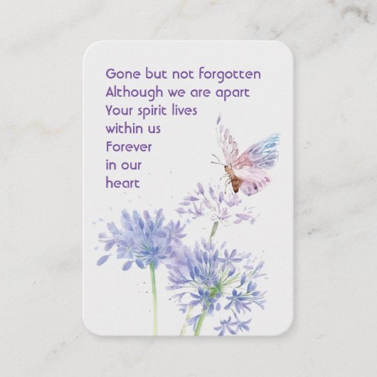 追悼カスタム記念形蝶 名刺 (正面)