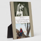 追悼カスタム2フォトベージュブラウン フォトプラーク (側面)