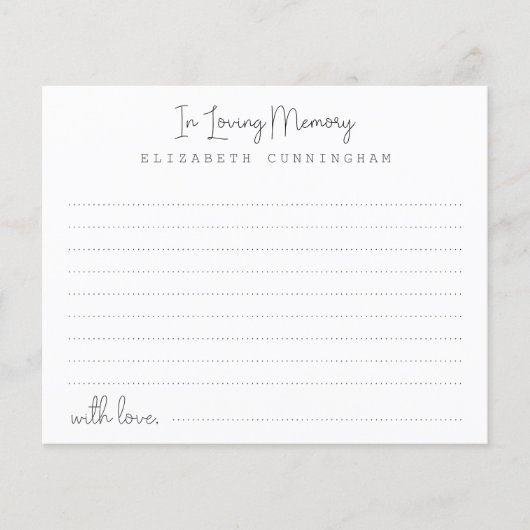 追悼カードモダン葬儀 (正面)