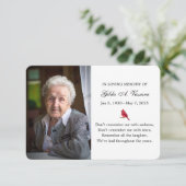 追悼カード2 フォト カーディナル (スタンド正面)