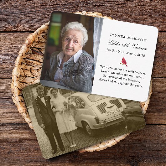 追悼カード2 フォト カーディナル