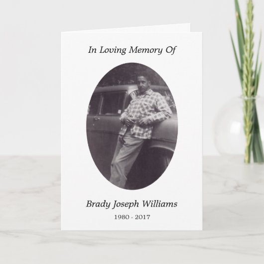 追悼カード 案内状 (正面)