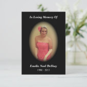 追悼カード（黒） 招待状 (スタンド正面)