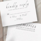 追悼クラシックの思い出の親切な返信 出欠カード