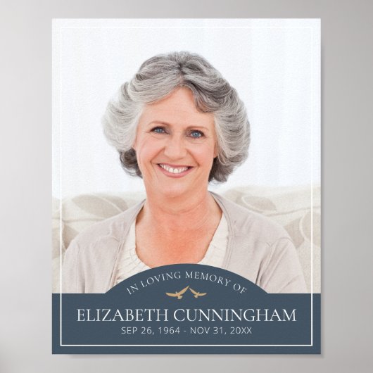 追悼クラシック鳥写真追悼 ポスター (正面)