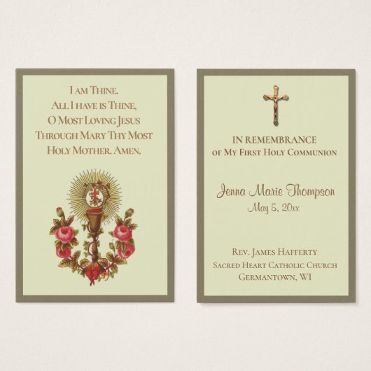 追悼バチカン聖餐式Chalice First Holy Communion (正面&裏面)
