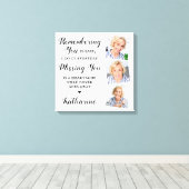 追悼パーソナライズされた3枚 キャンバスプリント (インサイチュ (ウッドフロア))