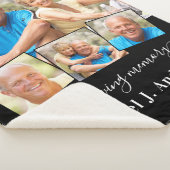 追悼パーソナライズされた4写真 シェルパブランケット (3/4)