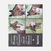 追悼パーソナライズされた4 Photo Collage Memorial フリースブランケット (正面)