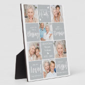 追悼パーソナライズされた6写真コラージュ記念 フォトプラーク (側面)