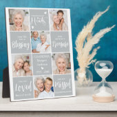 追悼パーソナライズされた6写真コラージュ記念 フォトプラーク (側面)