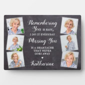追悼パーソナライズされた6写真コラージュ記念 フォトプラーク (正面)