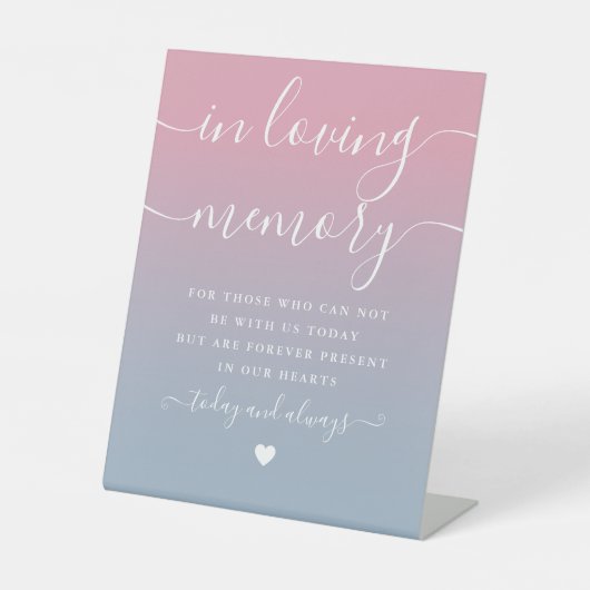 追悼ピンク・ブルーの愛の記憶結婚で 台座サイン (正面)
