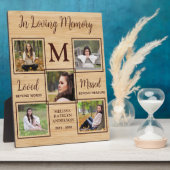 追悼フォトコラージュ記念の思い出 フォトプラーク (側面)