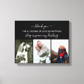 追悼フォトコラージースリープインピースブラック キャンバスプリント (正面)