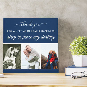 追悼フォトストリップブルースリープインピーススクエア キャンバスプリント