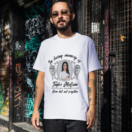 追悼フォトメモリアル:写真入りカスタムシャツ Tシャツ